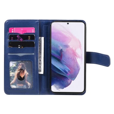 SKALO Samsung S22 10-lokeroa Lompakkokotelo - Sininen