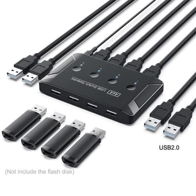 NÖRDIC 4–4 USB-A 2.0 480 Mbps -kytkin