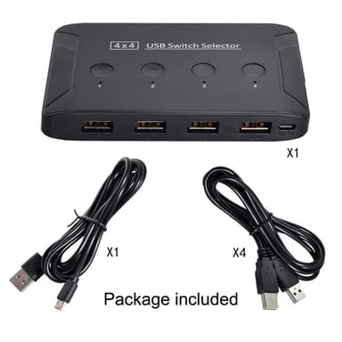 NÖRDIC 4–4 USB-A 2.0 480 Mbps -kytkin