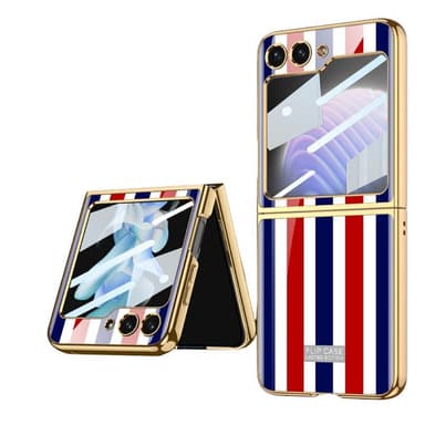 Stripe Glass case Samsung Galaxy Z Flip 5 - Bluered