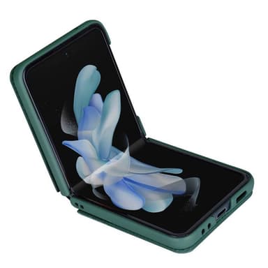 Nillkin Qin Vegaaninen Nahka Kuori Samsung Galaxy Z Flip 5 - Tummanvih