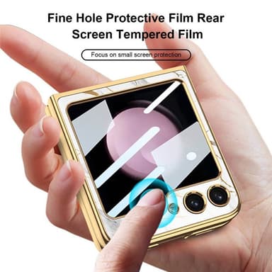 Elk Glass Case Samsung Galaxy Z Flip 5 - Musta