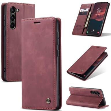 CaseMe Smart Magnet FlipCase Samsung Galaxy S23 FE - Viininpunainen