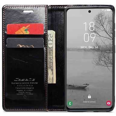CaseMe Lompakkokotelo 2-kortti Samsung Galaxy S23 FE - Musta