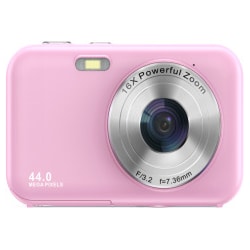 Digikamera 1080P 44MP 16 x zoom 2,4 tuuman näyttö Vaaleanpunainen