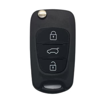 Taitettava auton avainkuori HYUNDAI Kialle 3-painikkeella Musta