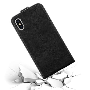 iPhone XS MAX Suojakuori Lompakkokotelo (Musta)