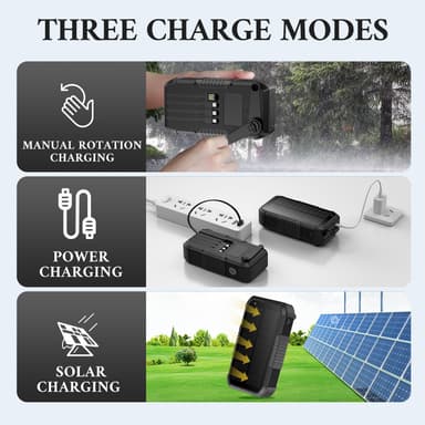 40 000 mAh:n tehokas varavirtalähde/Powerbank aurinkopaneelilla ja käsiveivillä