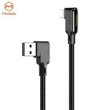 Mcdodo CA-7511 Lightning (ei MFI)–USB A vino -kaapeli, LED, 1,8 m, musta