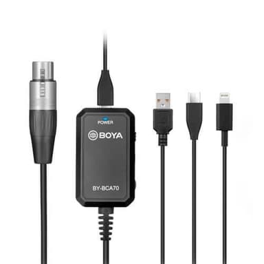 BOYA Mikrofoniadapteri BY-BCA70 XLR - Smartphone USB-A/C & Lightning