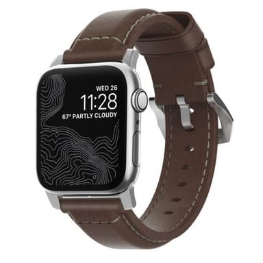 NOMAD Apple Watch 42/44mm/Apple Watch Ultra Ranneke Traditional Strap Hopea/Rustic Brown