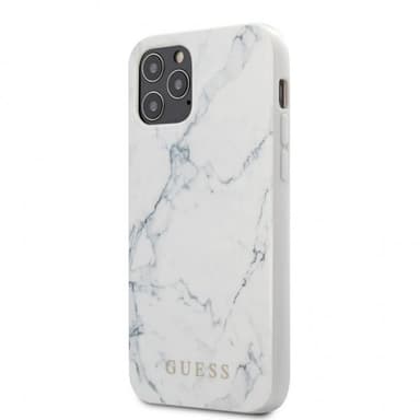 Guess iPhone 12/iPhone 12 Pro Suojakuori Marble Cover Valkoinen