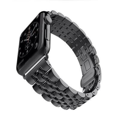 SKALO Teräsranneke 5-linkki Apple Watch 38/40/41mm - Musta
