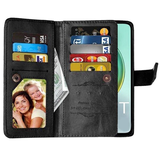 Lompakkotelo Flexi 9-kortti Xiaomi Mi 10T  - musta