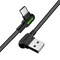 Mcdodo CA-5283 vino USB C–vino USB A -kaapeli, synkronointiin ja nopeaan lataukseen, LEDillä, musta, 3 m