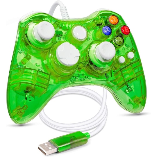 Peliohjain, joka on yhteensopiva Xbox 360: n kanssa - vihreä