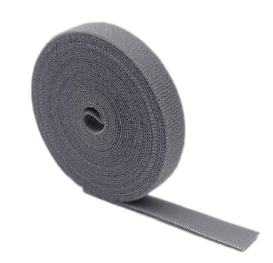 Kaksipuolinen tarranauha hihnan käsittelyyn 10 m / 2 cm harmaa