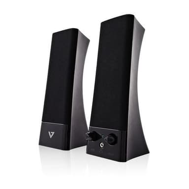 V7 SP2500, 2.0 kanavaa, Langallinen, 10 W, 100 - 20000 Hz, 50000 Ω, Musta