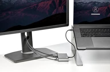 StarTech.com TB3DKM2HDL, Langallinen, Thunderbolt 3, 10,100,1000 Mbit/s, IEEE 802.3ab,IEEE 802.3i,IEEE 802.3u, Harmaa, 3840 x 2160 pikseliä