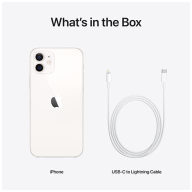 iPhone 12 - 5G älypuhelin 64 GB (valkoinen)