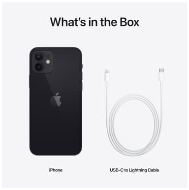 iPhone 12 - 5G älypuhelin 256 GB (musta)