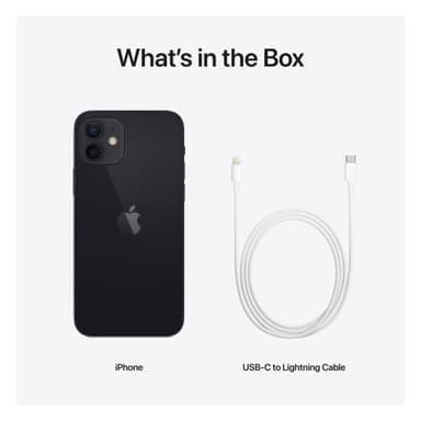 iPhone 12 - 5G älypuhelin 128 GB (musta)