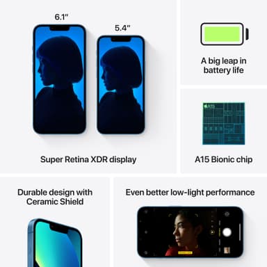 iPhone 13 mini – 5G älypuhelin 128 GB (sininen)
