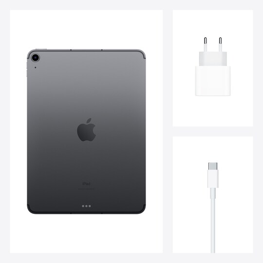 iPad Air (2020) 64 GB WiFi + Cellular (tähtiharmaa)