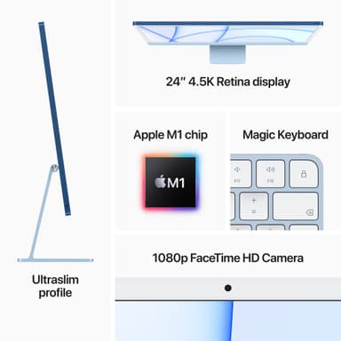 iMac 24" 8C CPU/7C GPU/256 (sininen)