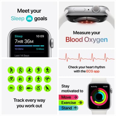 Apple Watch Series 6 40mm GPS (kul. alumiini/pin. urheilura.)