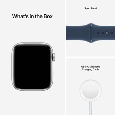 Apple Watch SE 44 mm GPS (hop. alum./syvänsininen sport-ranneke)
