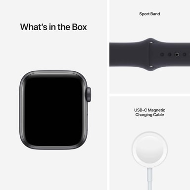 Apple Watch SE 40 mm GPS (harmaa alu./keskiyö sport-ranneke) - Gigantti  verkkokauppa