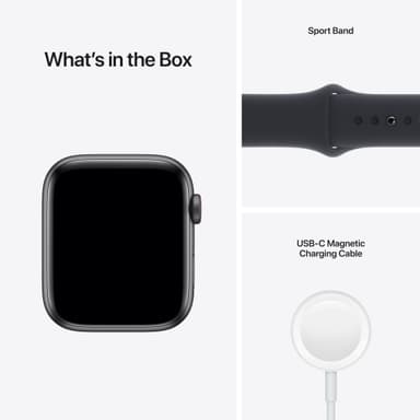 Apple Watch SE 44 mm LTE (harmaa alu./keskiyö sport-ranneke)