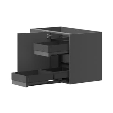 Epoq FlyBox 100 cm ulosvedettävät kelkat kulmakaappiin (harmaa)