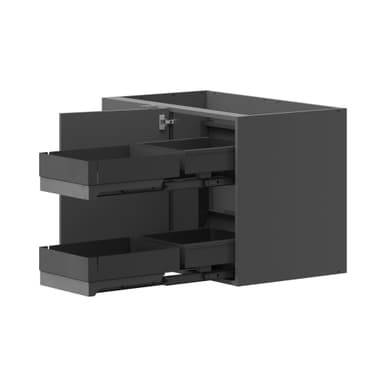 Epoq FlyBox ulosvedettävät korit kulmakaappiin 100 cm (harmaa)