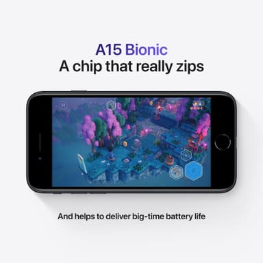 iPhone SE Gen. 3 älypuhelin 64 GB (keskiyö)