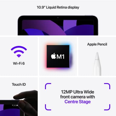 iPad Air 2022 256 GB WiFi (violetti)