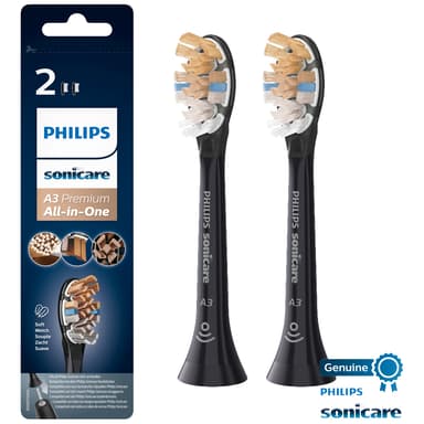 Philips Sonicare sähköhammasharjan harjaspäät HX909211 (musta, 2 kpl)