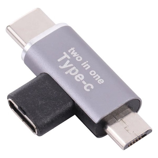 Sovitin USB-C naaras - USB-C uros + Micro-USB uros