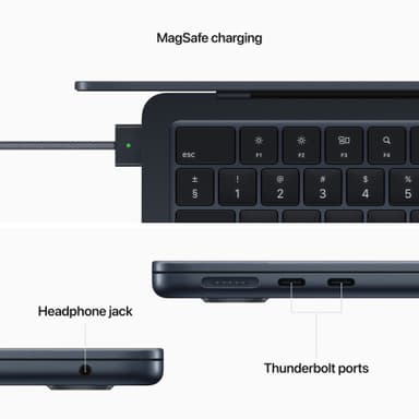 MacBook Air M2 8/512GB (keskiyö)
