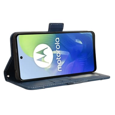 SKALO Motorola Moto E14 4G 6-lokeroa Lompakkokotelo - Sininen