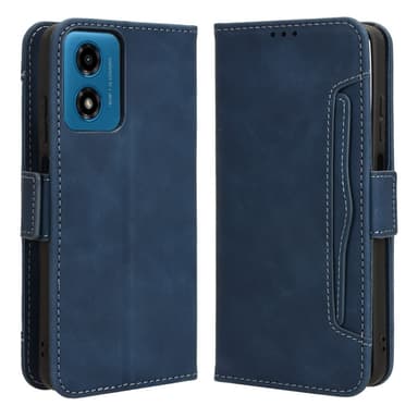 SKALO Motorola Moto E14 4G 6-lokeroa Lompakkokotelo - Sininen