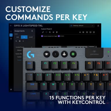 Logitech G915 X Lightspeed TKL Wireless Tactile pelinäppäimistö musta
