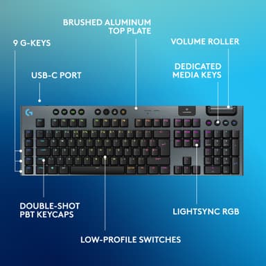 Logitech G915 X Lightspeed Wireless Tactile pelinäppäimistö (musta)