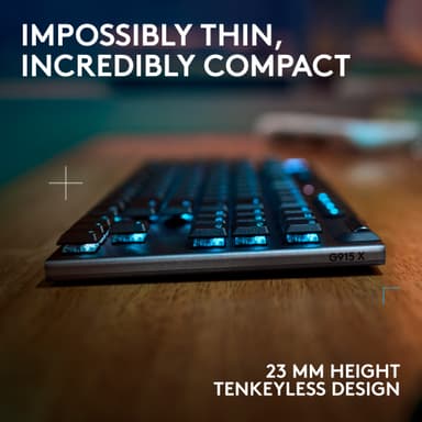 Logitech G915 X Lightspeed TKL Wireless Tactile pelinäppäimistö musta