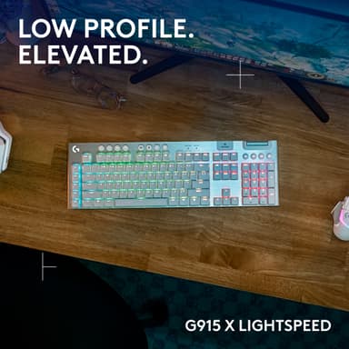 Logitech G915 X Lightspeed Wireless Tactile pelinäppäimistö (valk.)