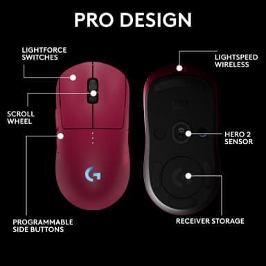 Logitech G PRO 2 LIGHTSPEED pelihiiri (pinkki)
