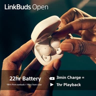 Sony LinkBuds Open täysin langattomat in-ear-kuulokkeet (valkoinen)