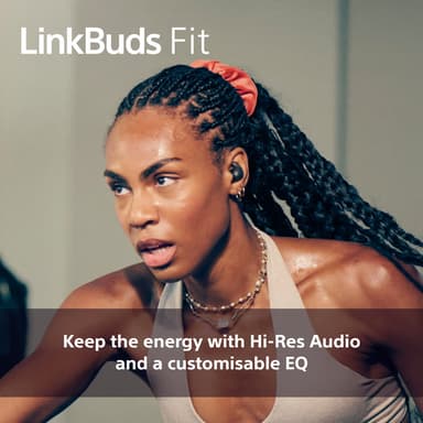 Sony LinkBuds Fit täysin langattomat in-ear kuulokkeet (valkoinen)