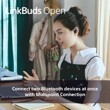 Sony LinkBuds Open täysin langattomat in-ear-kuulokkeet (musta)